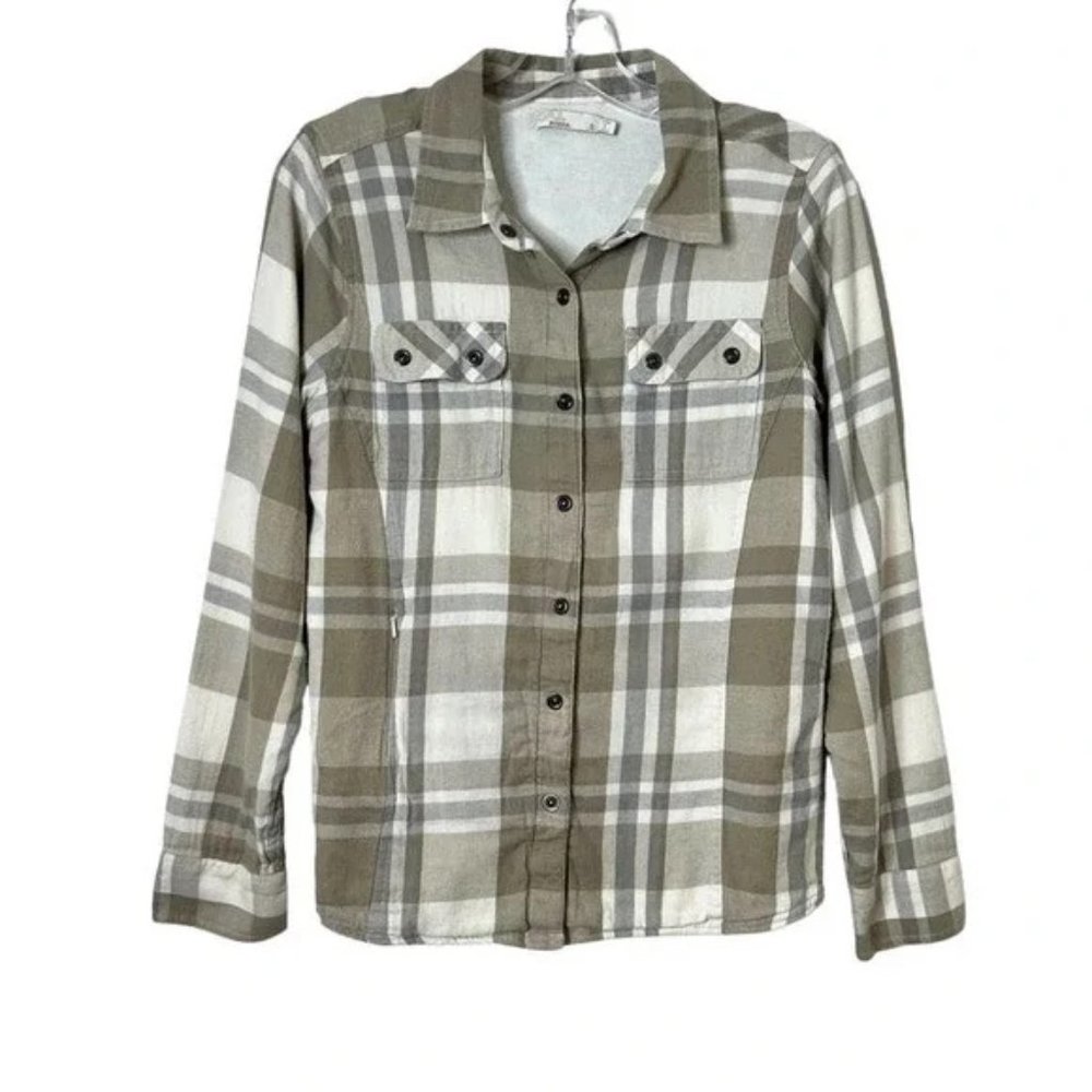 Prana Long Sleeve Button Front Flannel